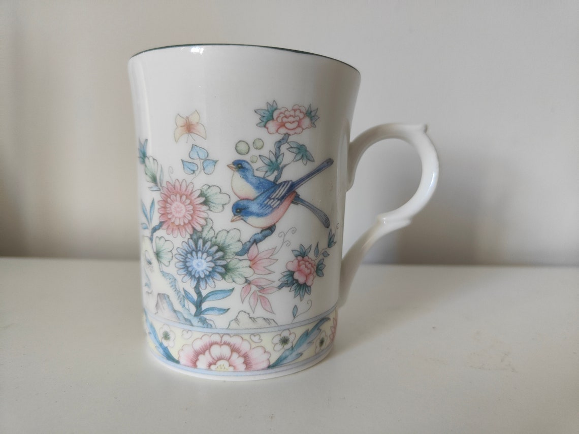Vintage Kingsbury Staffordshire Fine Bone China Mug Floral Etsy