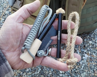 FireStorm-Plus Large 1/2" Ferro Rod & Tinder Fire Starter Kit by Coopers Bay Outdoors