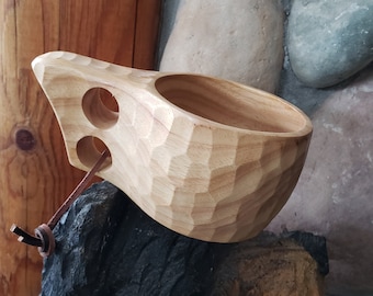Skógr Nordic Style Kuksa - Carved Wood Camp Mug - Choice of Sizes