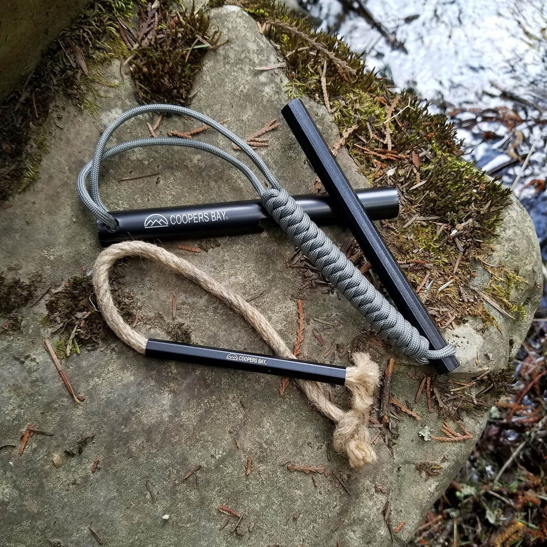 Hexalite Ferro Rod & Tinder Firewick Combo Large Ferrocerium Rod and