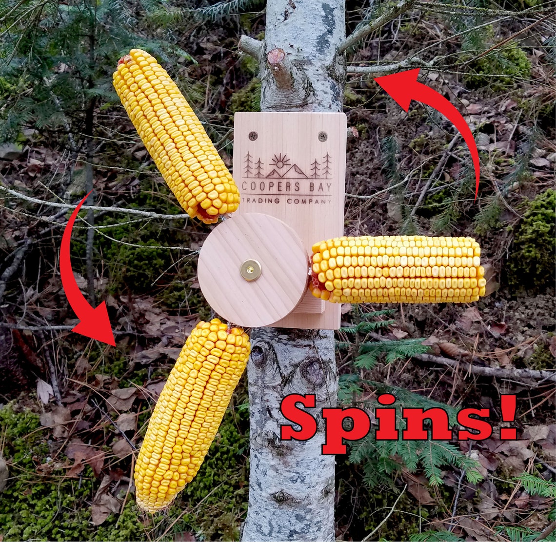 Fun 3Cob Spinning Feeder Corn Cob Holder for Squirrels Etsy