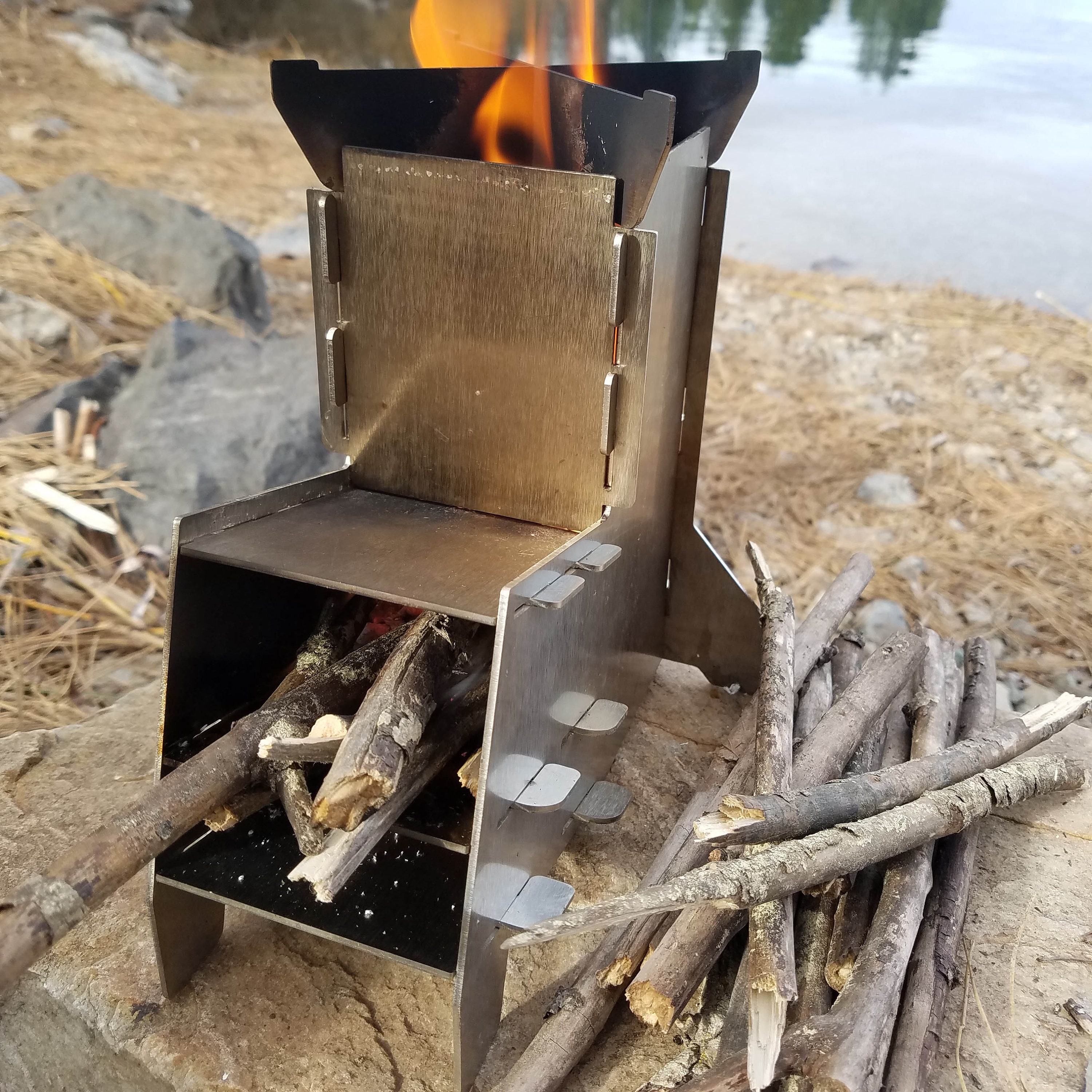Flat Pack Mini Rocket Stove Survival Camp Stove Etsy