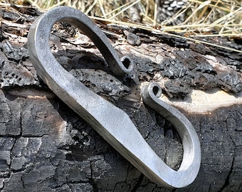 Traditional Flint & Steel Striker - Hand Forged High Carbon Steel - Primitive Firestarting Tool