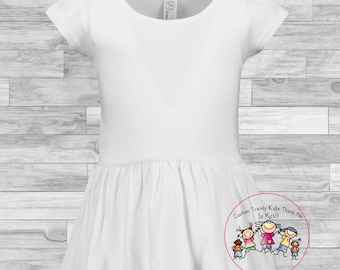 simple plain white dress