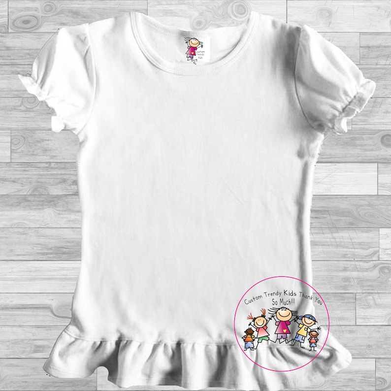 Blank Ruffle Shirt Toddler Blank Apparelembroidery Blanks Etsy