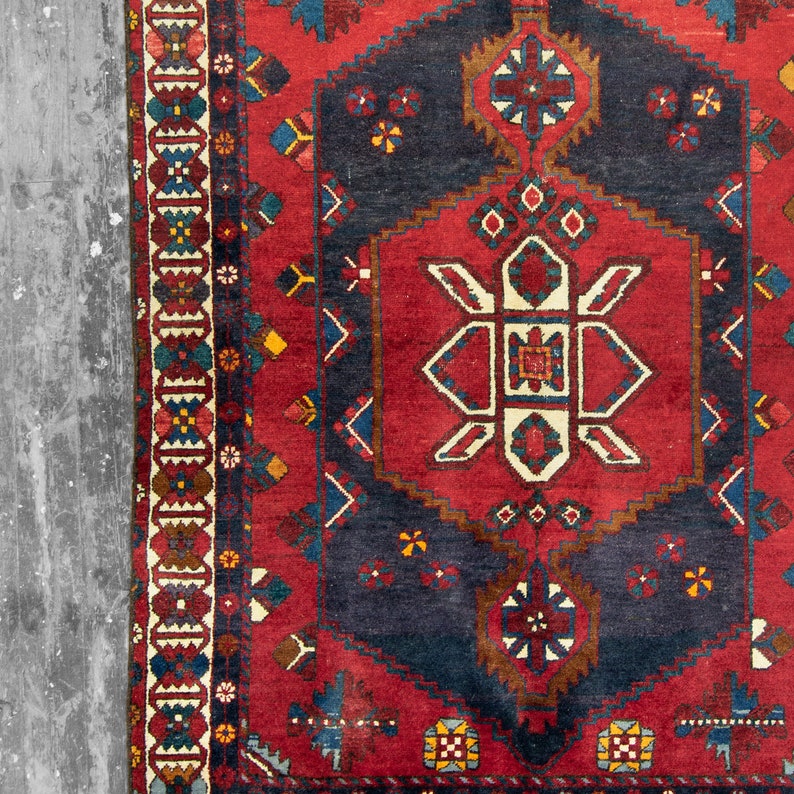 Hand Woven Vintage Antique Rug Carpet 195 X 150 Cm 100 Wool Etsy UK