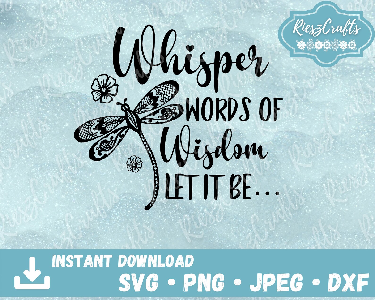 Dragonfly Mandala Whisper Words of Wisdom Svg Whisper Etsy