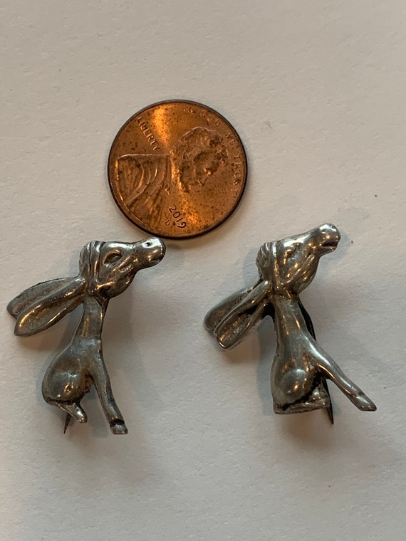 Vintage silver donkey pin - image 7