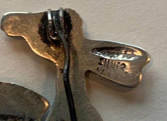 Vintage silver donkey pin - image 5