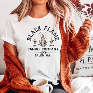 Black Flame Candle| Halloween Shirt| Witchy Shirt| Vintage Halloween| Witchy clothing| Witches Shirt| Halloween Witch Shirt| Salem Shirts