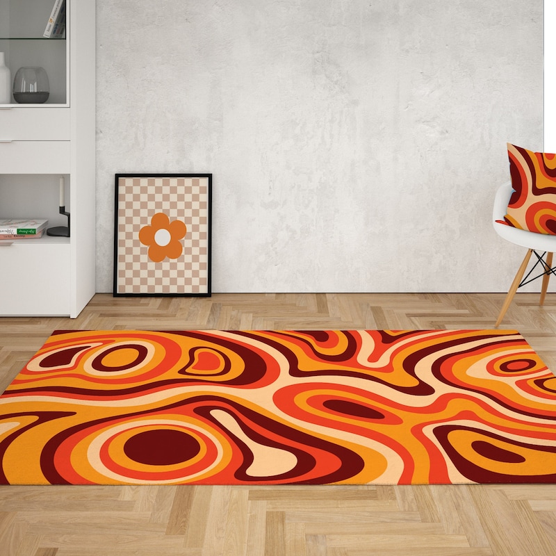 Abstract Psychedelic Round Rug main image 0