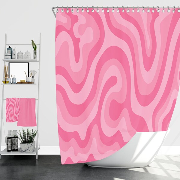 Shop Pink Shower Curtain Online Etsy