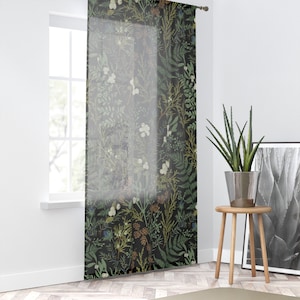 Forest Fern Curtain: Botanical Blackout or Sheer Window Panel Bild 2