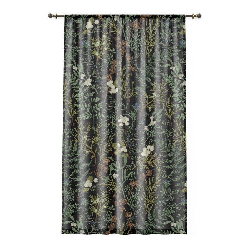 Forest Fern Curtain: Botanical Blackout or Sheer Window Panel Bild 10