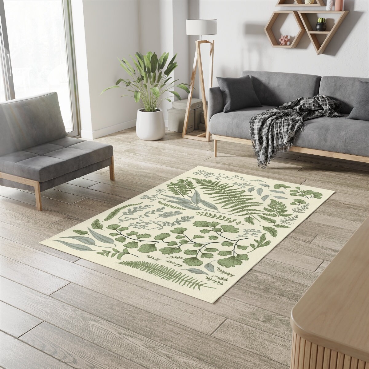 Discover Vintage Rétro Fleur Tapis