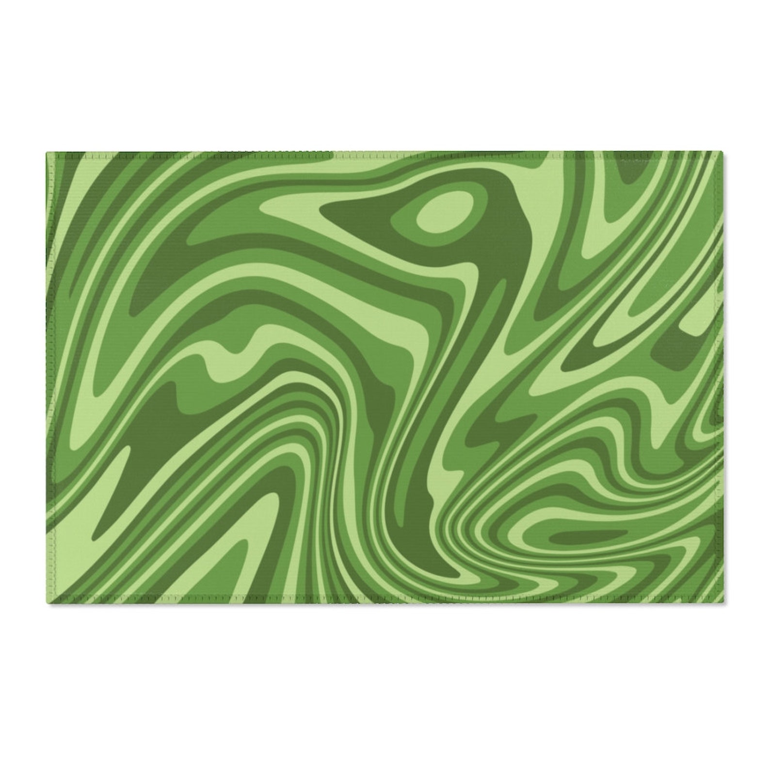 Sage Green Groovy Rug Retro Rug Psychedelic 70s Rug Funky Etsy