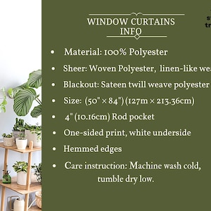 K&ouml;nnte beinhalten: Fenstergardinen aus 100 % Polyester, mit einer Gr&ouml;&szlig;e von 127 cm x 213,36 cm. Die Gardinen haben eine 10,16 cm Stangenaufnahme, einen einseitigen Druck, eine wei&szlig;e Unterseite und einen Saum. Pflegehinweise: Maschinenw&auml;sche kalt, Trocknergeeignet bei niedriger Temperatur.