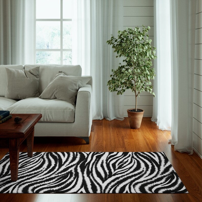 Black and White Zebra Rug Preppy Room Decor Zebra Room Etsy