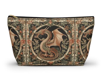 Dragon Accessory Pouch: Botanical Toiletry Travel Case