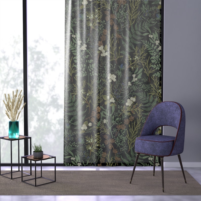 Forest Fern Curtain: Botanical Blackout or Sheer Window Panel Bild 8