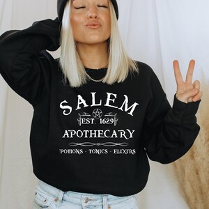 Salem Witch | Salem Apothecary Sweatshirt | Witchcraft Sweater | Witchy Sweatshirt | Halloween Sweatshirt| Halloween Sweater | Witch Sweater