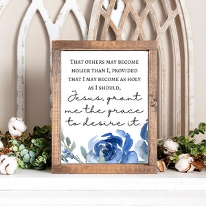 Litany of Humility Catholic Prayer | INSTANT Digital Download Wall Art Print, 8x10 PNG