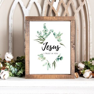 Jesus I Trust in You Quote | Divine Mercy Sunday | Instant DIGITAL Download Printable | 8x10 PNG, 11x14 PDF Christian Wall Art