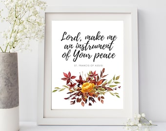 Saint Francis Quote Print | Catholic Wall Art (Digital Download)
