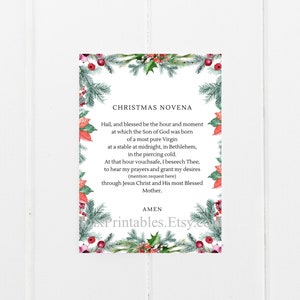 Kerstnoveen 5x7 | St. Andreas Noveen | DIGITALE download | Katholieke gebedskaart advent