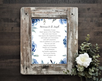 Memorare to Saint Joseph | Catholic Prayer | Year of St. Joseph | Instant Digital Download 8x10 Wall Art Catholic Printable | Father&#39;s Day