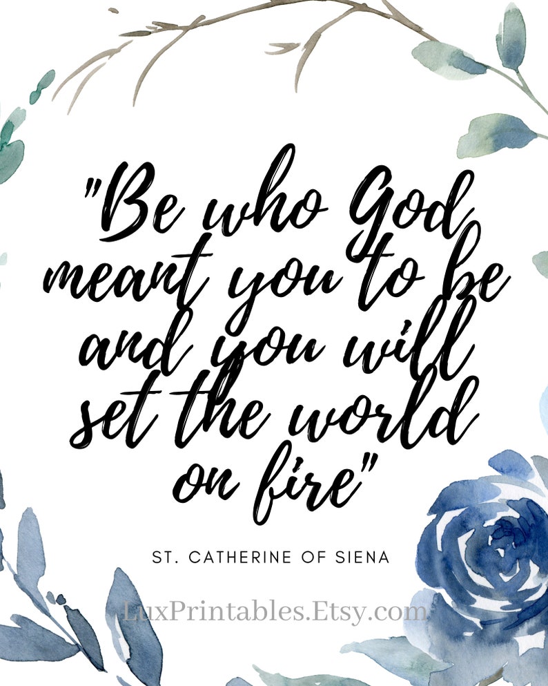 Saint Catherine of Siena Quote Art, Catholic Wall Decor (digital ...