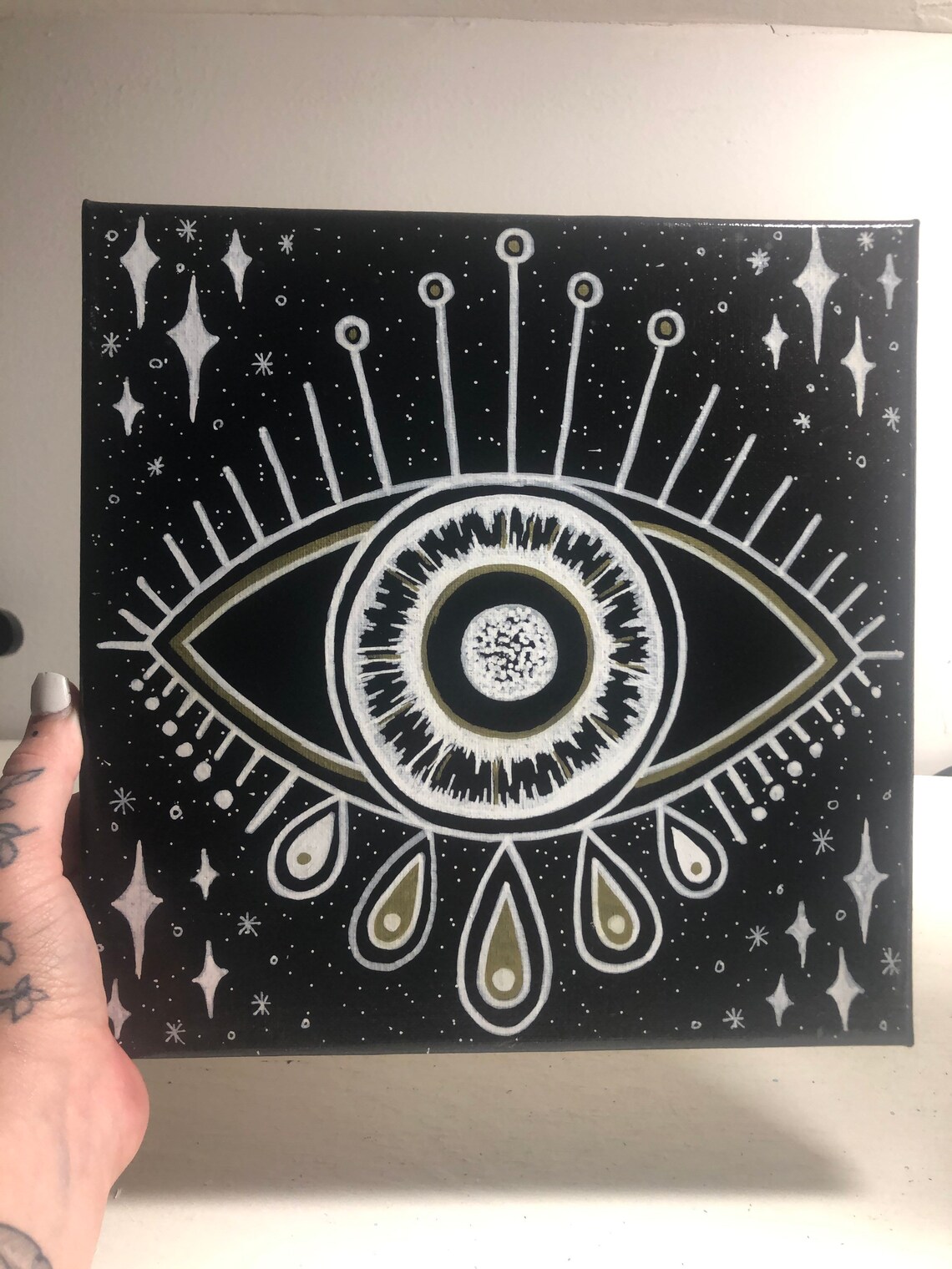 Abstract Eye Canvas Painting Etsy