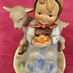 Hummel 182 Good Friends 4" Tall TMK 1 Front leg of lamb repaired