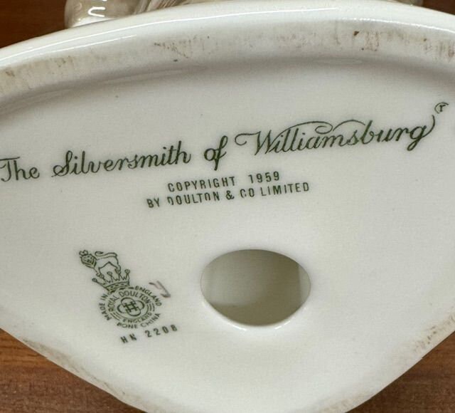 Royal Doulton Figurine Silversmith of Williamsburg HN2208 - Etsy