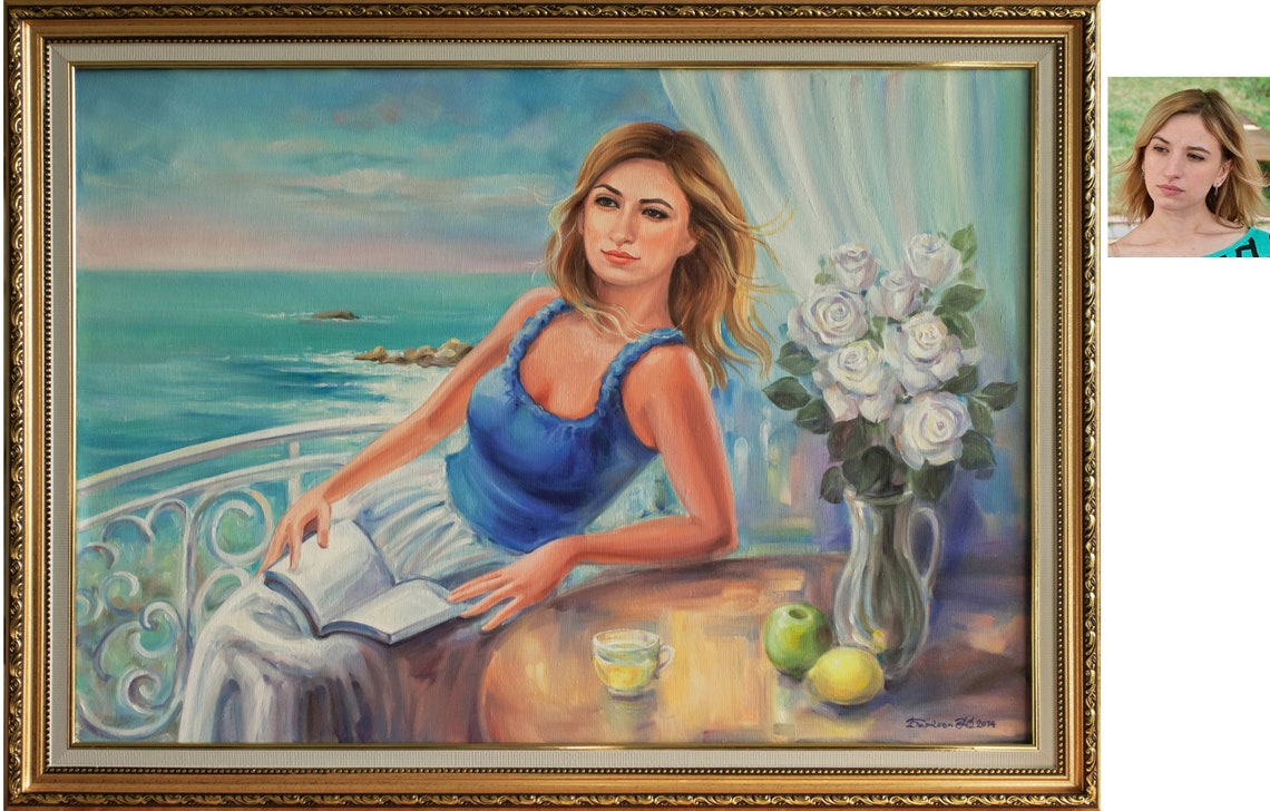 Portrait Oil Painting From Photo Turn Photo Into Oil Etsy