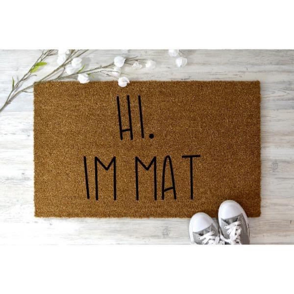Hi i'm mat doormat doormats custom doormats Etsy