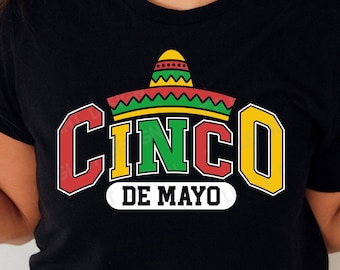 Cinco de Mayo Varsity SVG, Distressed Fiesta Png, Mexico Svg, Sombrero Svg, Funny Cinco de Mayo Shirt, Png, Svg Files For Cricut
