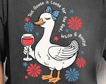 Funny Goose 4th of July Png, 4th Goose Svg, Coquette 4th Of July PNG, Fourth of July Png, Patriotic Shirt