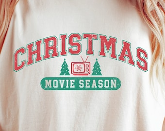 Varsity Christmas Movie Season Svg, Retro Christmas SVG, Christmas Shirt Gift, Svg Files for Cricut