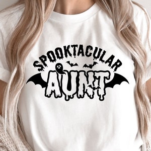 Gruselige Tante SVG, Halloween SVG, Tante Svg, Süße Geister SVG, Gruselige Saison Png, Halloween T-Shirt, Png, Svg Dateien für Cricut
