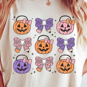 Rosa Halloween PNG, Baldes de Abóbora Professora de Halloween SVG, Camisa Retro Outono, Coquette Sublimação Png, Arquivos Svg Para Cricut