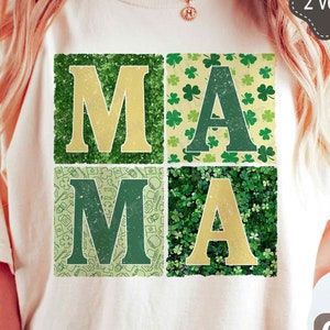 Boho Mama St Patricks Day PNG, Retro Shamrock Png, Lucky Png, Retro St Patricks Png, Sublimation maman