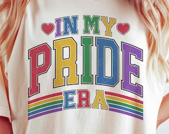 In My Pride Era Svg, Pride Month Demon Svg, Retro Pride Svg, Rainbow Svg, LGBT Gay Pride Shirt, Sublimation Png, Svg Files For Cricut