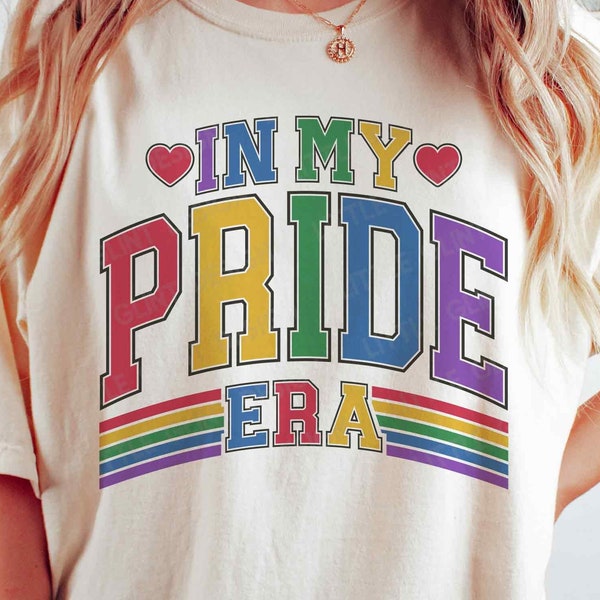 In My Pride Era Svg, Pride Month Demon Svg, Retro Pride Svg, Rainbow Svg, LGBT Gay Pride Shirt, Sublimation Png, Svg Files For Cricut