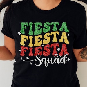 Glitter Fiesta Squad SVG, SVG Cinco de Mayo, Fiesta Png, Mexique Svg, Sombrero Svg, chemise drôle Cinco de Mayo, fichiers Svg pour Cricut