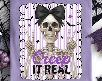 Preppy Halloween Coquette Skull png, Halloween png, Halloween Spooky Sublimation Png, Retro Skeleton Halloween Tshirt png files