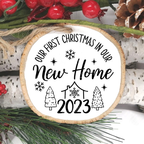 Our First Christmas in Our New Home 2023 SVG, Christmas Svg, First Home Ornament, Xmas Ornament 2023, Funny Christmas, Svg Files for Cricut