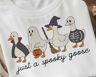 Gewoon een spookachtige gans PNG SVG, Halloween Silly Goose Clipart, Horror png, Halloween Goose sublimatieontwerp, grappige digitale download