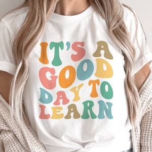 Het is een goede dag om SVG te leren, leer liefde inspireer SVG, retro leraar waardering Svg, cadeau voor leraar shirt, Svg bestanden voor Cricut