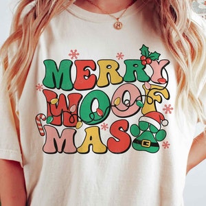 Feliz Woofmas PNG SVG, Retro Christmas Svg, Camisetas de Feliz Natal para Mães de Cachorro, Sublimação, Arquivos Svg para Cricut